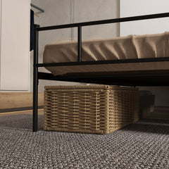 King Size Bed Frame, 5ft4 Metal Bed Base with Headboard and Footboard, 31cm Underneath Storage Space for Bedroom