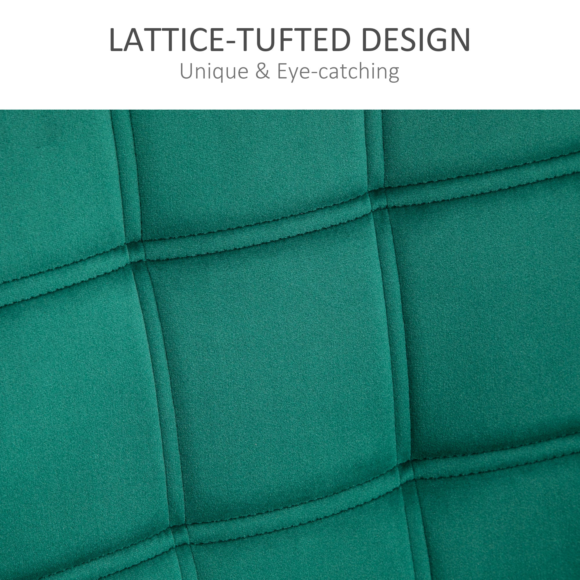 Armchair Accent Chair, Vanity Chair with Wide Arms, Slanted Back, Padding, Metal Frame, Wooden Legs, Home Bedroom Furniture Seating, Set of 2, Green