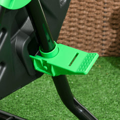 65L Garden Compost Bin, Single Chamber Rotating Composter, Compost Maker with 24 Ventilation Openings and Steel Legs