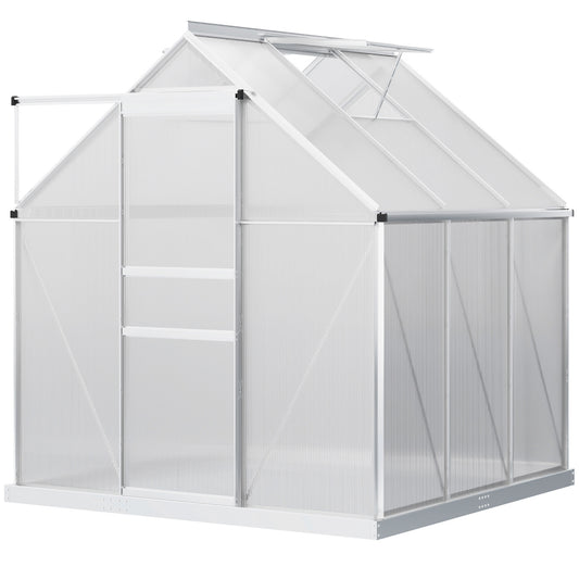 Fynco - 190 x 190cm Walk-In Polycarbonate Greenhouse