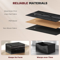 Chest of Eight Fabric Drawers - Black