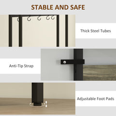 5-In-1 Industrial-Style Hallway Tree - Grey/Black