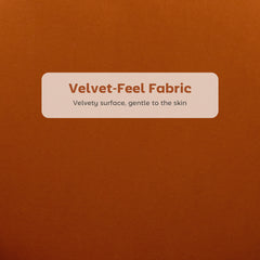 Fynco - Set of Two Velvet-Feel Lotus Bar Stools - Orange