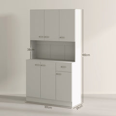 Freestanding Kitchen Pantry Storage Cabinet - White