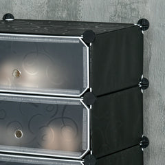 Six Cube Modular Storage Storage Unit - Black