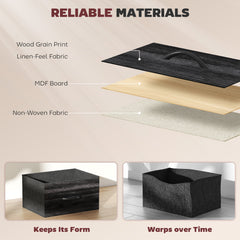 Chest of Five Fabric Drawers - Black