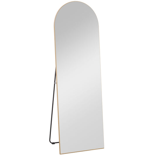 150cm Arched Full Length Mirror - Gold Tone