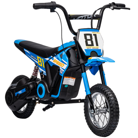 AIYAPLAY Kids Electric Motorbike 3 Gearboxes Speed Ride on Motorcycle with 40min Ranges - Blue