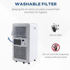 10000 BTU Air Conditioning Unit, 3-in-1 Portable Air Conditioner, Dehumidifier, Cooling Fan with Remote Control, LED Display, 2 Speeds, 24H Timer, Window Venting Kit, 30m²