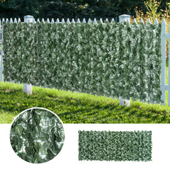 1-Piece Artificial Leaf Hedge Screen Privacy Fence Panel for Garden Outdoor Indoor Decor, Dark Green, 3M x 1.5M