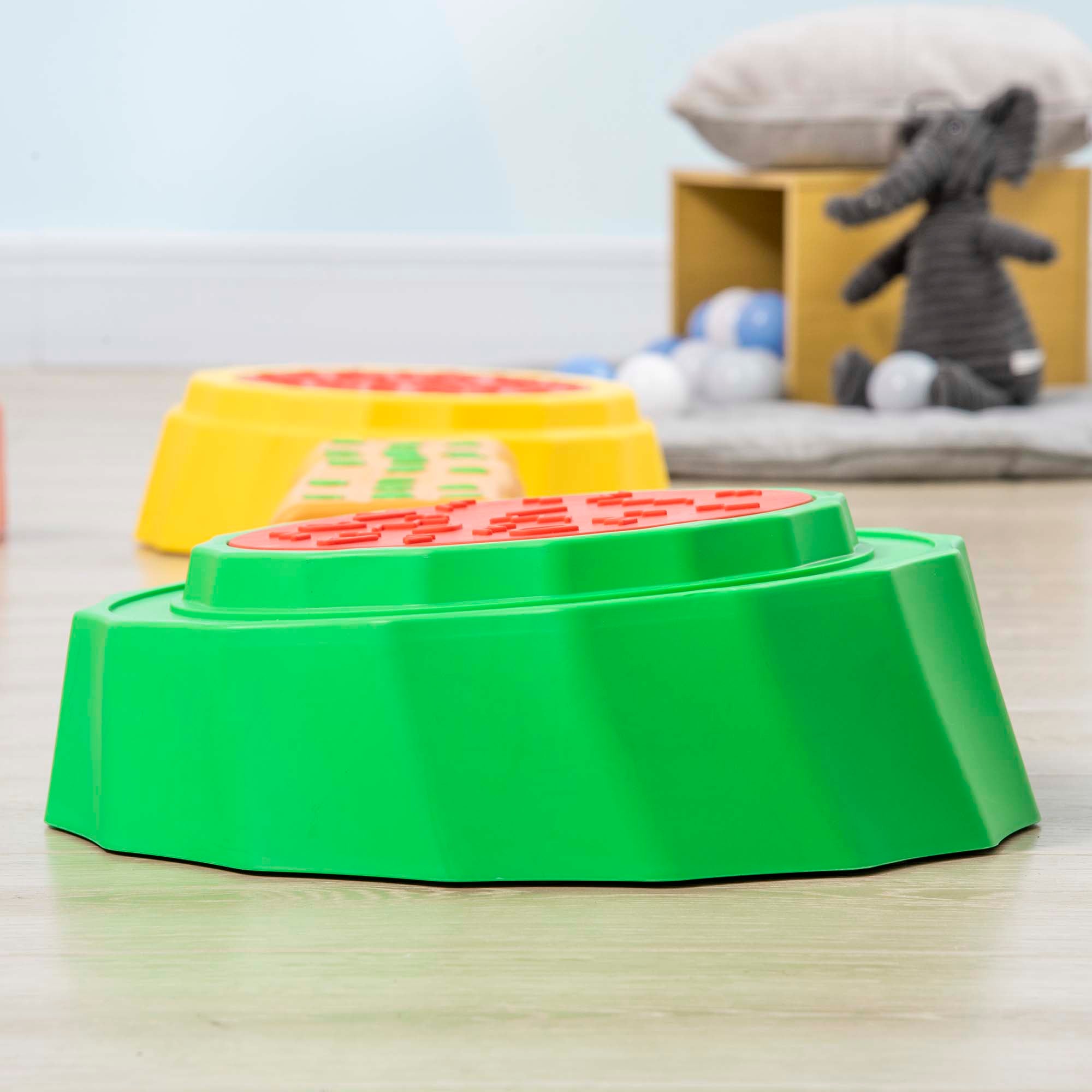 Eight-Piece Kids Stepping Stones, with Non-Slip Surface & Bottom, for Toddlers - Multicoloured