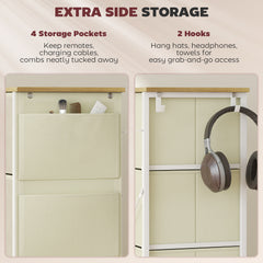 Chest of Eight Fabric Drawers - Beige