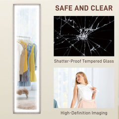 Full Length Mirror, with Adjustable Outer Light, Grey