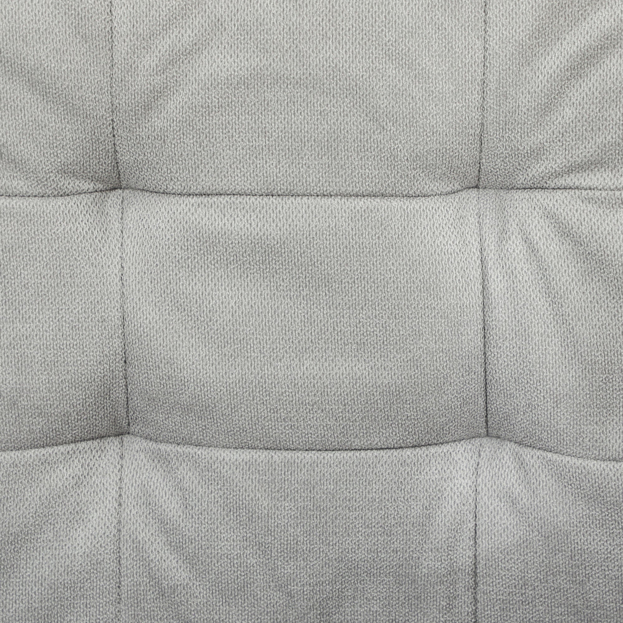 Modern 2 Seater Sofa with Hidden Storage, 117cm Tufted Cotton Couch with Wood Legs, Compact Loveseat for Living Room, Kitchen, Light Grey