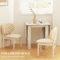 Four-Seater Drop Leaf Dining Table - Wood Effect