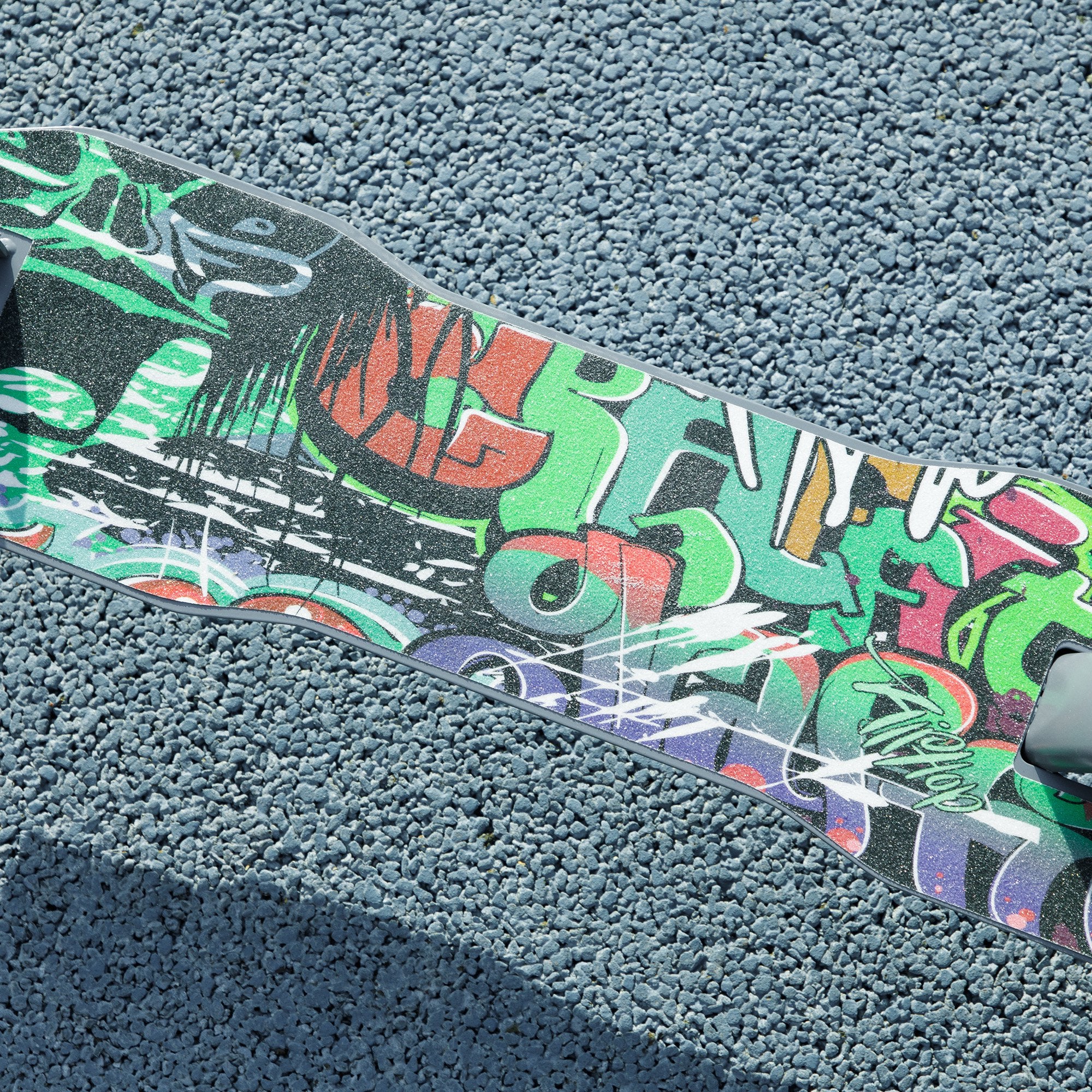 AIYAPLAY Foldable Kids Scooter with Adjustable Handlebar, 200mm Big Wheel, Rear Fender Brake, for Ages 6-12 Years, Green