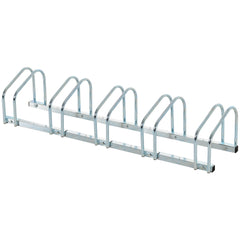 Bike Stand Parking Rack Floor or Wall Mount Bicycle Cycle Storage Locking Stand (5 Racks, Silver)