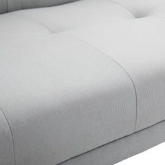 Fabric Click Clack Sofa Bed with 2 Cup Holders, Convertible Futon Settee, Futon Recliner Lounge for Living Room, Spare Room, Bedroom, Grey