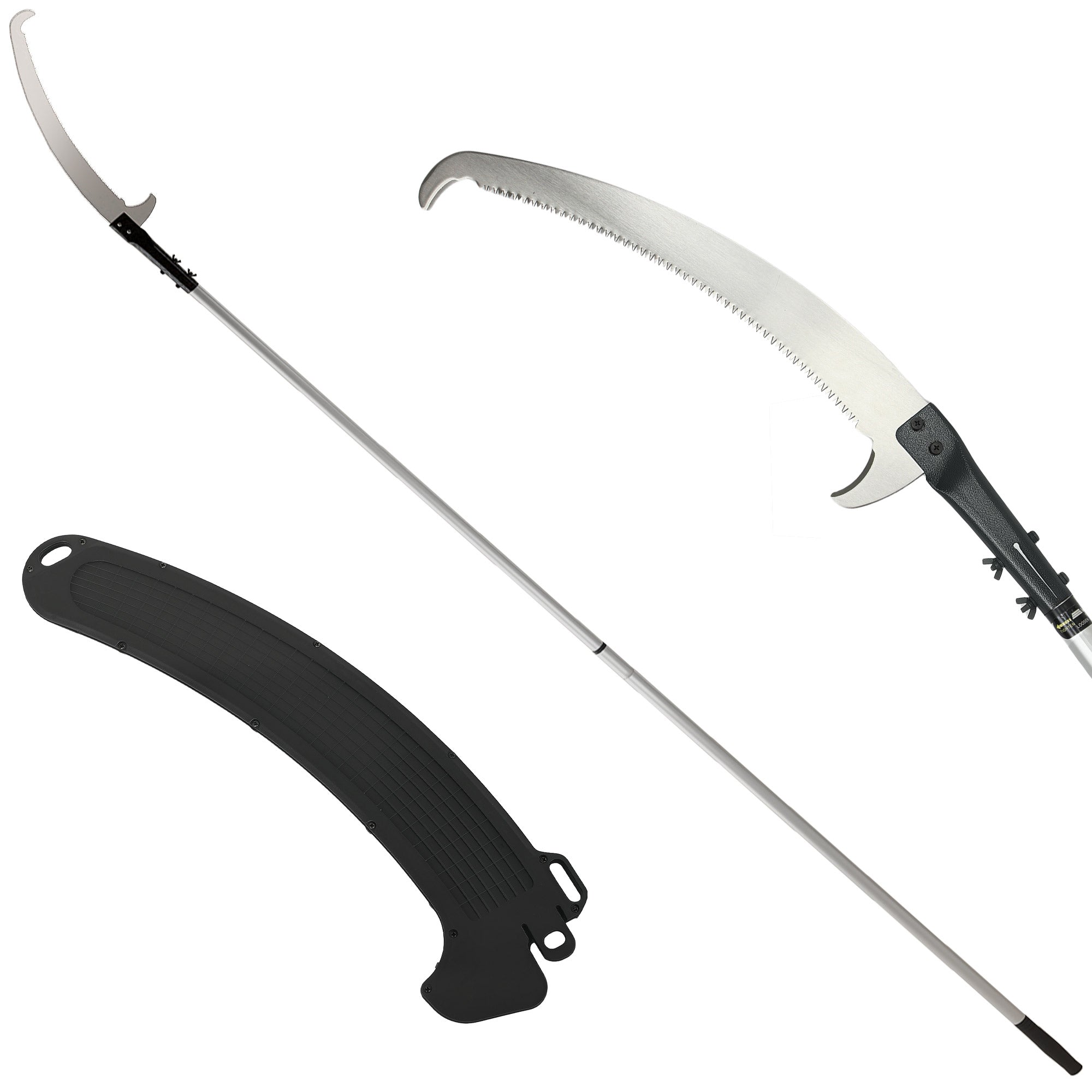 Manual Pole Saw, 1.8-2.9 m Extendable Tree Pruner, Tree Lopper Long Reach Telescopic with Extendable Handle & 40 cm Saw for Tree Trimming