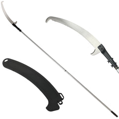 Manual Pole Saw, 1.8-2.9 m Extendable Tree Pruner, Tree Lopper Long Reach Telescopic with Extendable Handle & 40 cm Saw for Tree Trimming