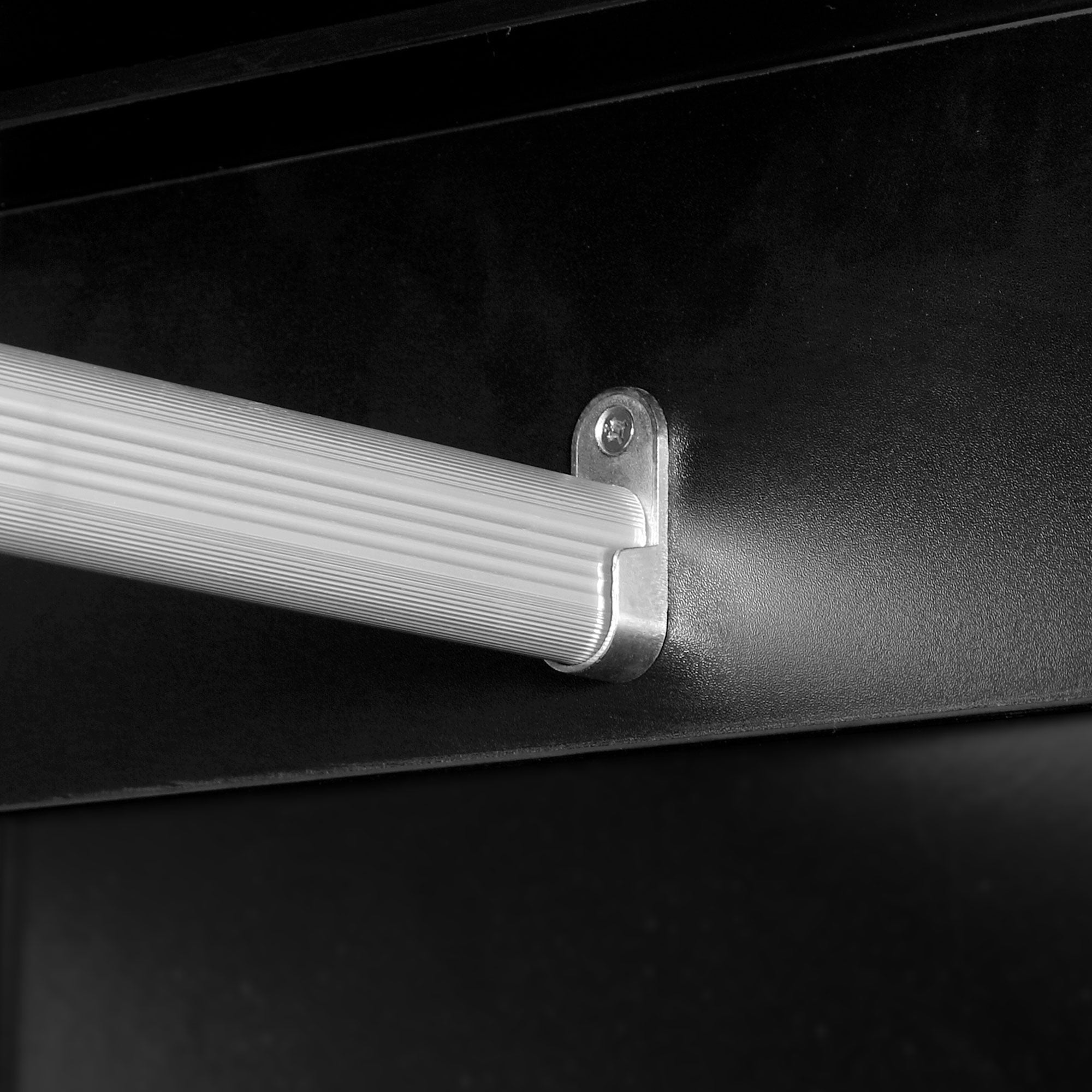 2 Door Wardrobe, Modern Wardrobe with 3 Drawers and Hanging Rod for Bedroom, Black