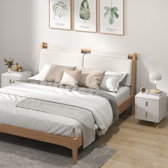 Set of 2 Elegant Chest of Two Drawers - White/Gold-Tone