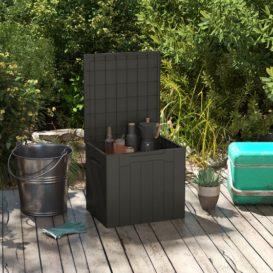 107 L Plastic Storage Chest with Lid - Charcoal Grey