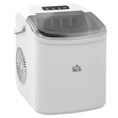 Ice Maker Machine Counter Top, 12Kg in 24 Hrs, 9 Cubes Ready in 6-12Mins, Portable Ice Cube Maker with Ice Scoop and Basket, White