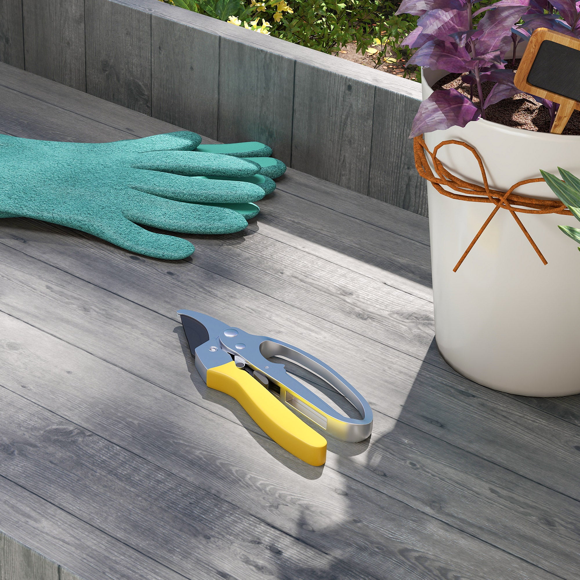 8" Garden Secateurs, Pruning Shears Heavy Duty with Sharp SK5 Blade, Bypass Pruners with Safety Lock and Non-Slip Handles, Lightweight & Ergonomic, Pruning Scissors for Precise Cutting