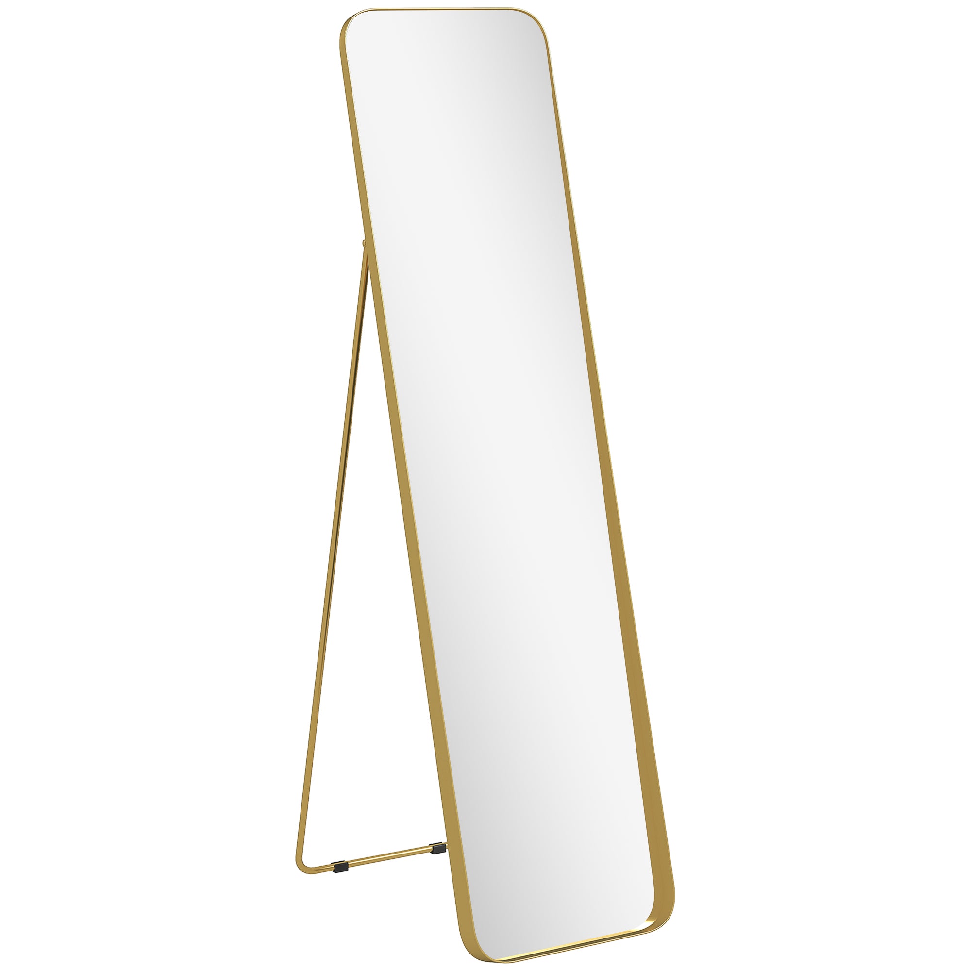 40 x 160 cm Rectangular Full Length Mirror - Gold Tone