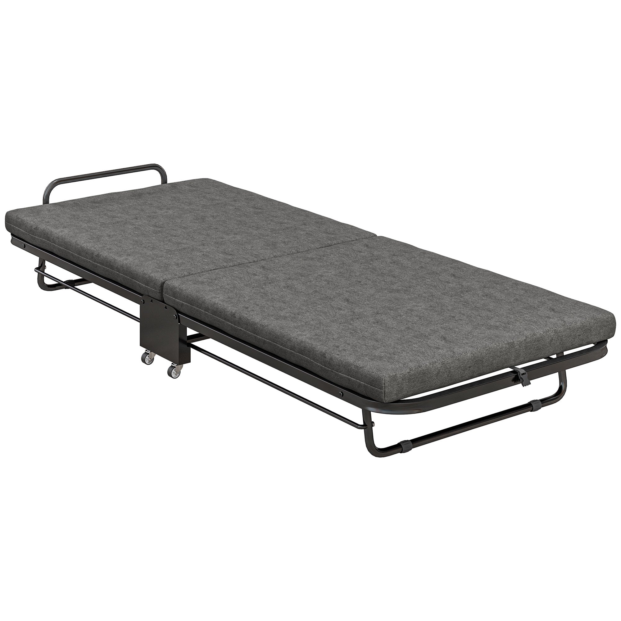 Single Temporary Folding Bed - Grey