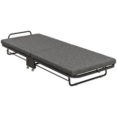 Single Temporary Folding Bed - Grey