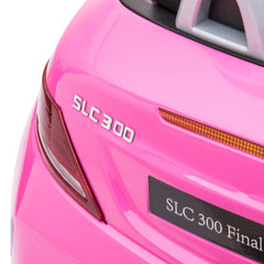 Benz SLC 300 Licensed 12V Kids Electric Ride On, with Music, Remote Control, LED Headlights, Horn, Pink