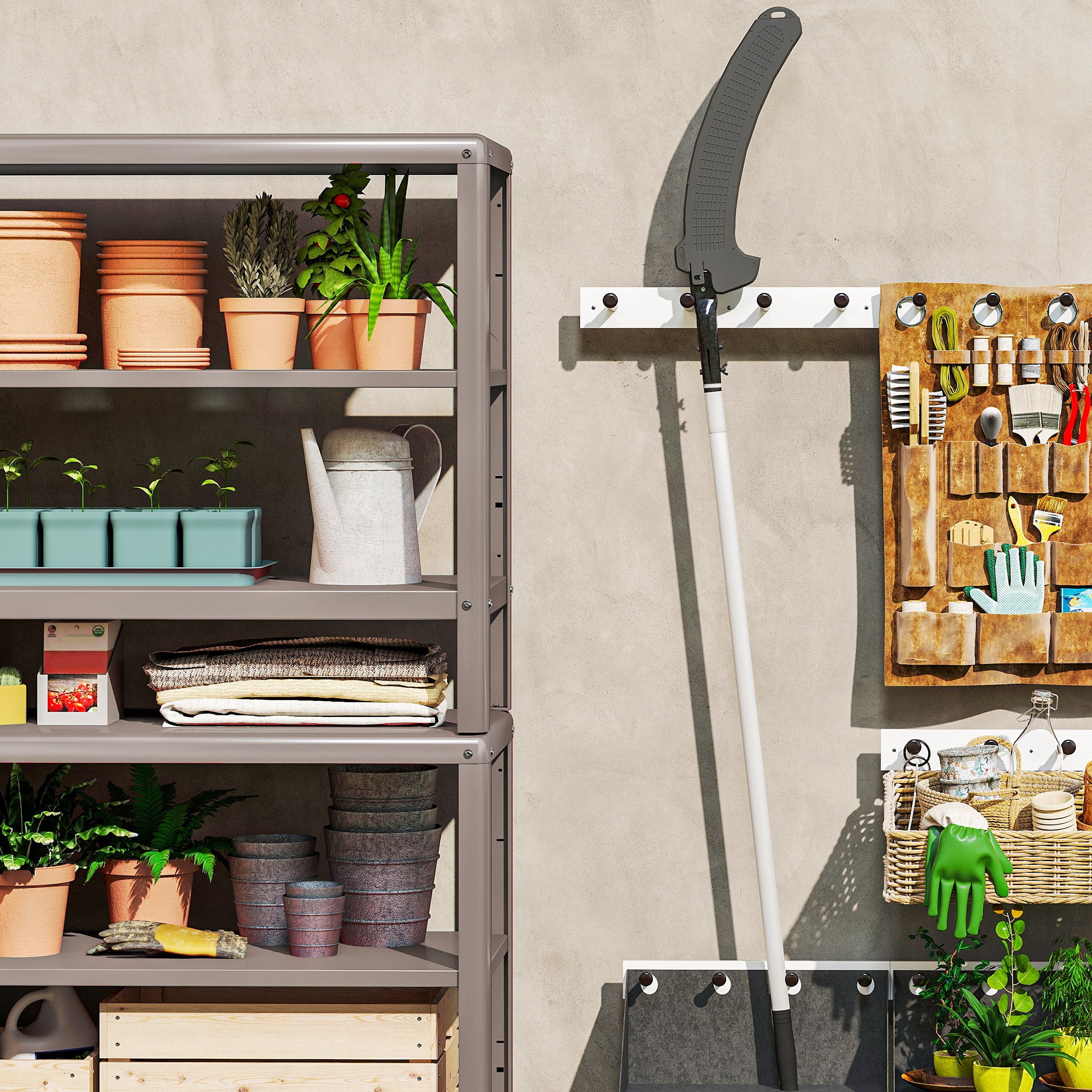 Manual Pole Saw, 1.8-2.9 m Extendable Tree Pruner, Tree Lopper Long Reach Telescopic with Extendable Handle & 40 cm Saw for Tree Trimming