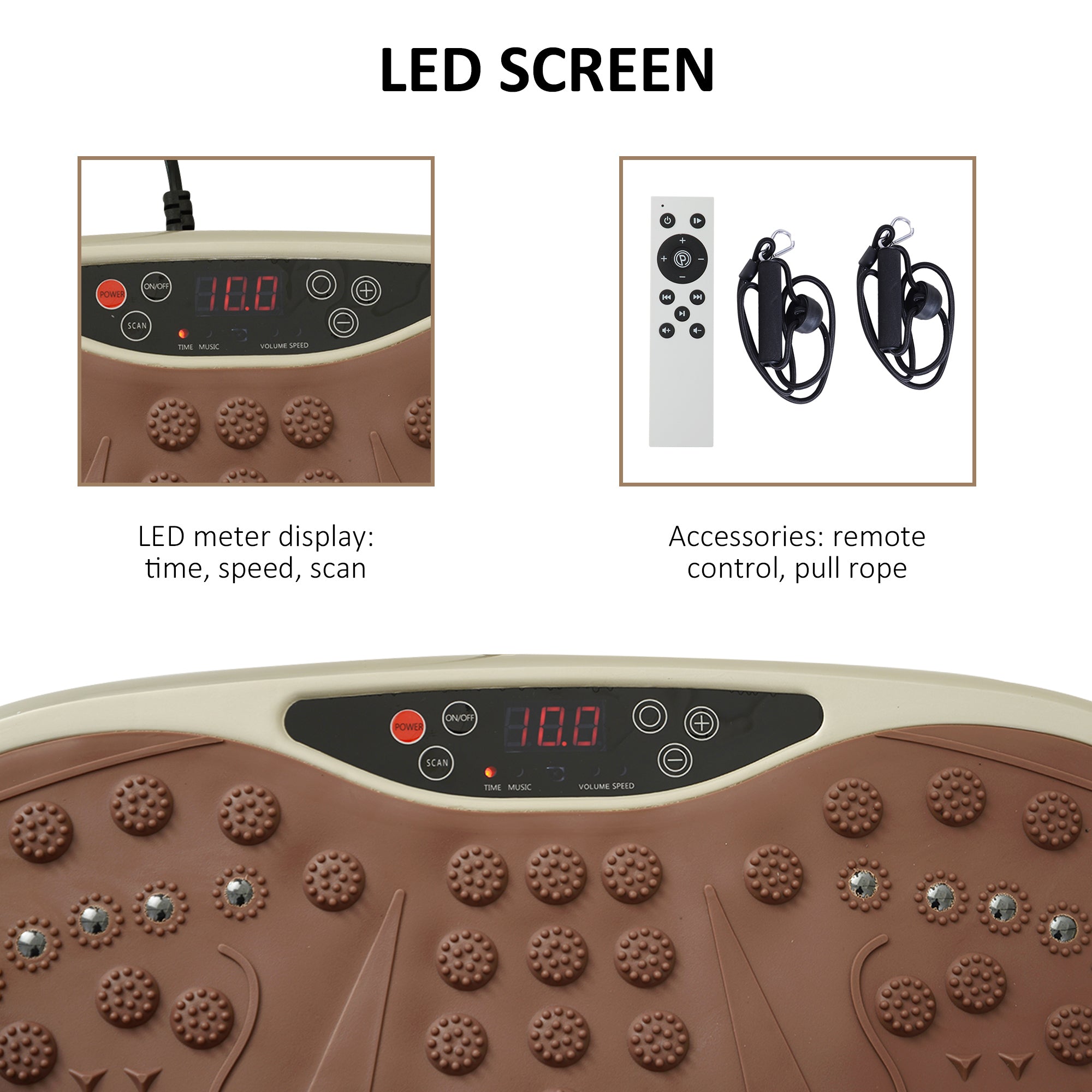 Vibration Plate Machine Fitness Body Shaper Slim Trainer Exercise Workout Home Gym Music Remote Power