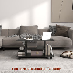 Modern TV Cabinet Stand Storage Shelves Table Mobile Bedroom Furniture Bookshelf Bookcase Black