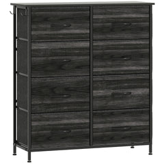 Chest of Eight Fabric Drawers - Black