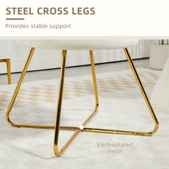 Velvet-Feel Lotus Petal Accent Chair - Cream