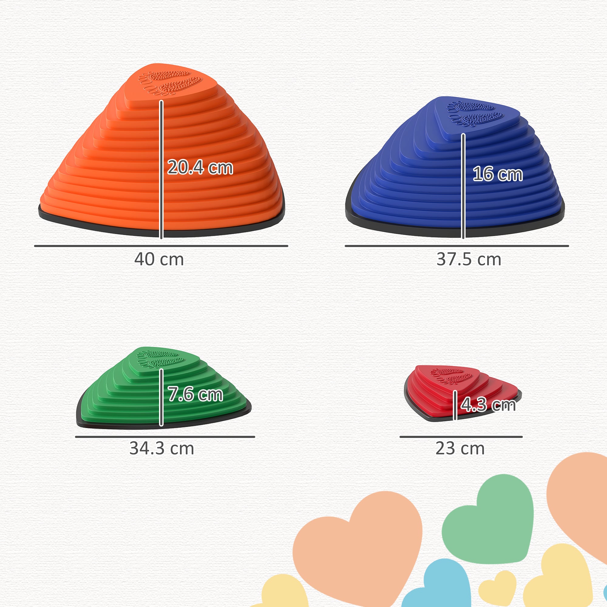 AIYAPLAY 11-Piece Stepping Stones for Kids, Stackable Sensory Toys Outdoor Indoor, Obstacle Course for Balance and Motor Skills