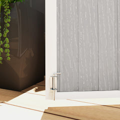 4.7 x 2.5FT Garden Shed, Lockable Outdoor Storage with Openable Lid, Small Shed for 2 Trash Cans, Tools, Patio, Light Grey