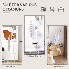 Freestanding Metal Coat Rack Stand 9 Hooks Clothes Tree with 1 Shelf Hat Display Hall Tree Hanger Bag Umbrella Hanging Organiser White