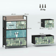 4-Drawer Chest of Drawers - Blue