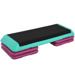 3-Level Aerobic Step 10/15/20cm Steppers for Exercise Workout w/ Non-Slip Top Compact Stepper Home Office Indoor Outdoor Fitness Equipment