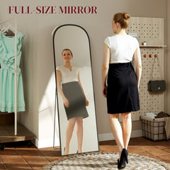 165cm Aluminium Frame Standing Mirror - Black