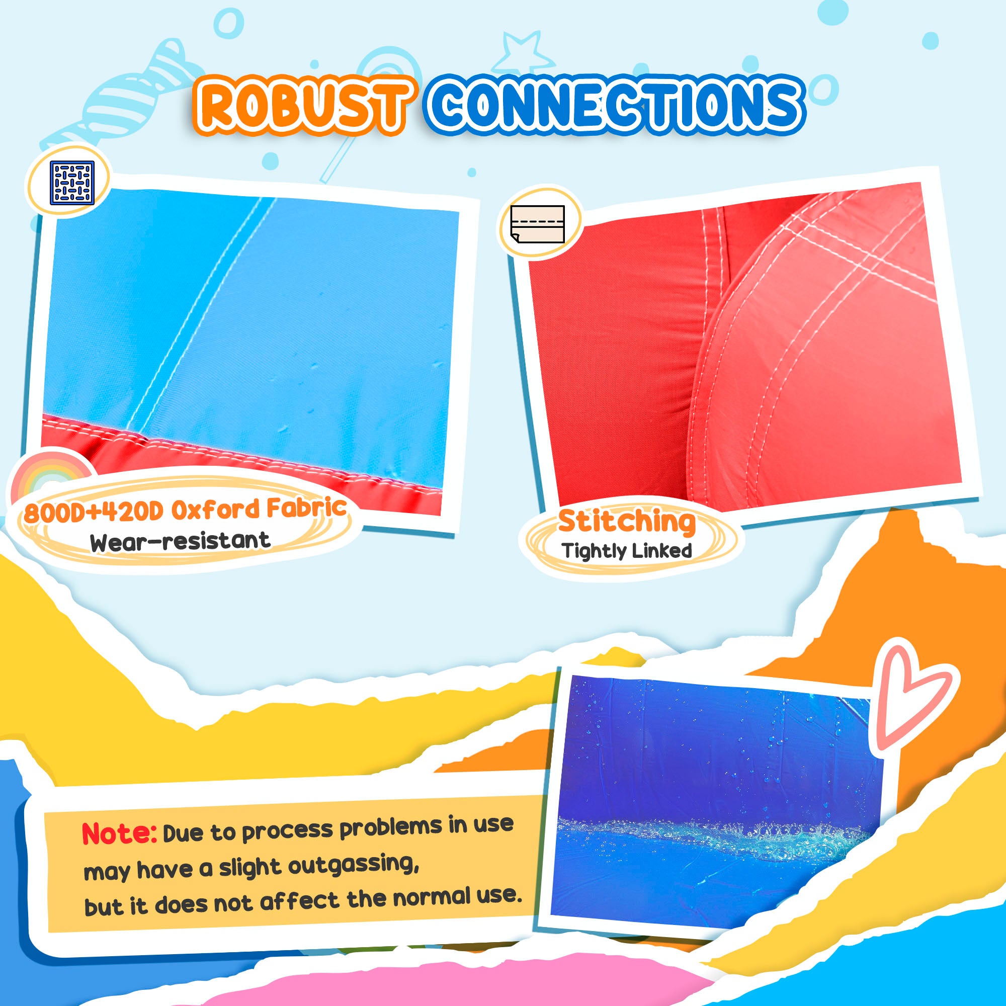 Fynco - 4 in 1 Kids Bouncy Castle Large Sailboat Style Inflatable House Slide Trampoline Water Pool Climbing Wall with Blower Carrybag for Kids Age 3-8, 2.65 x 2.6 x 2m