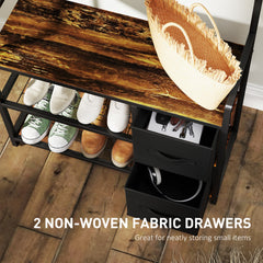 Industrial-Style Multi-Use Hallway Tree - Brown/Black