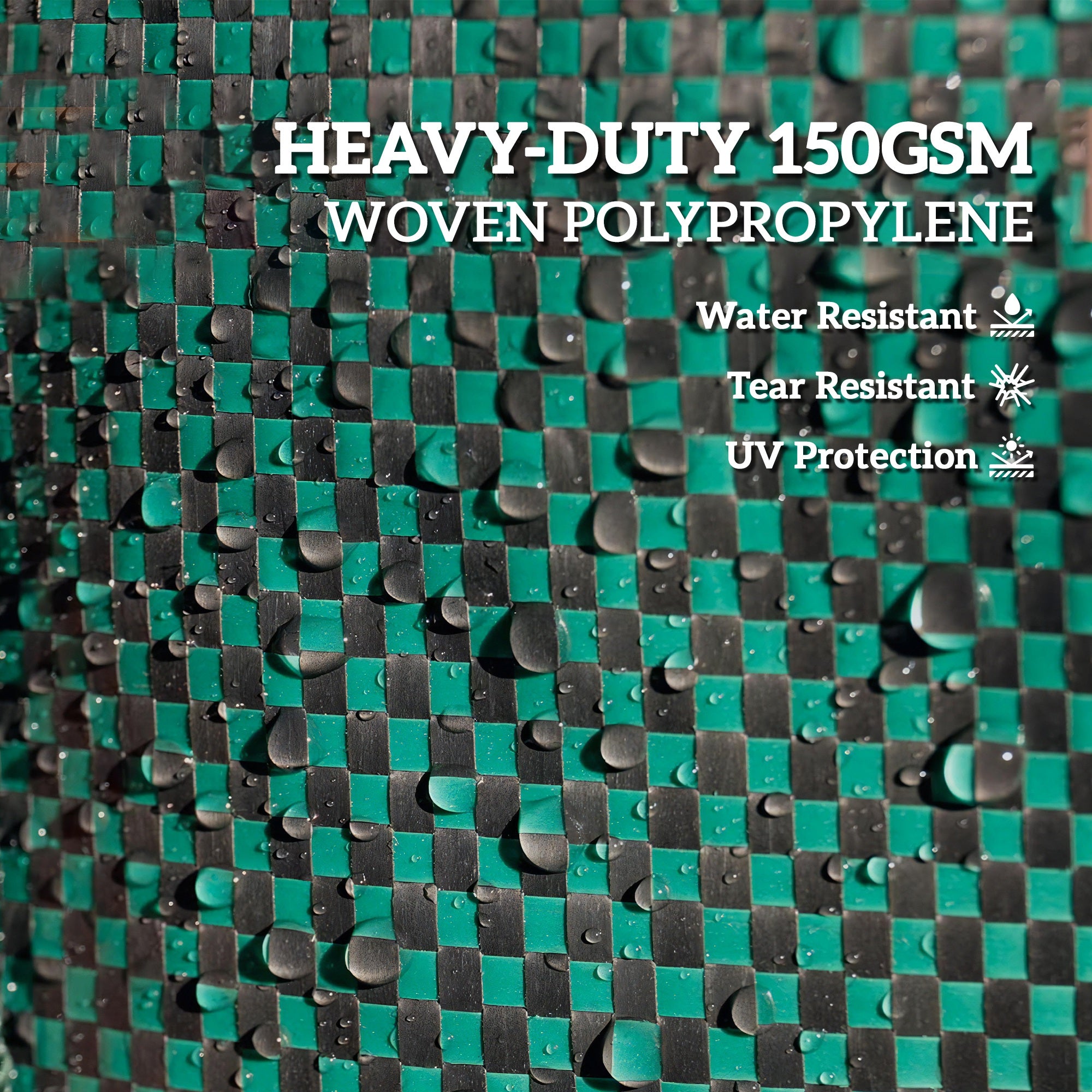 Garden Waste Bags, 300L x 3 Heavy Duty Garden Bags, Foldable and Reusable Waste Sacks with Handles for Loading Leaf, Trash, Debris, Green