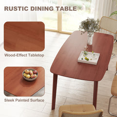 Pine Wood Rectangular Dining Table - Light Brown