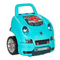 Kids Truck Engine Toy Set, with Horn, Light, Car Key, for Ages 3-5 Years - Teal