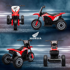 6V Kids Motorbike, Three-Wheel Kids Electric Bike with Horn, Startup Sound for Ages 18-36 Months - Red